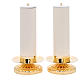 Pair of Empire style candlesticks with PVC candle and cartridge s1