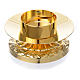 Empire style candle holder in golden brass s2