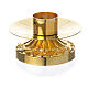 Kerzenhalter im Empire-Stil, Messing vergoldet, für 4 cm Kerze s1
