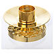 Candeliere impero ottone dorato per candele diam 4 cm s2