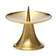 Candle holder with pin in bronzed brass, Molina s1