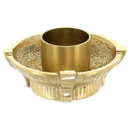 Molina altar chandle holder in bronze for 1.95 inc candle 1