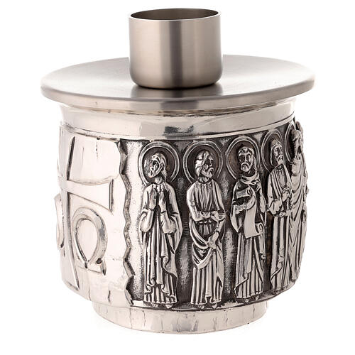 Kerzenständer Molina mit Jesus und Aposteln aus Harz und Messing 3