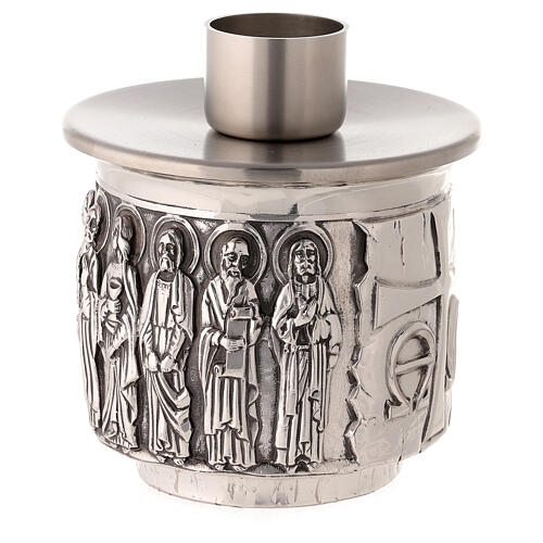 Kerzenständer Molina mit Jesus und Aposteln aus Harz und Messing 4