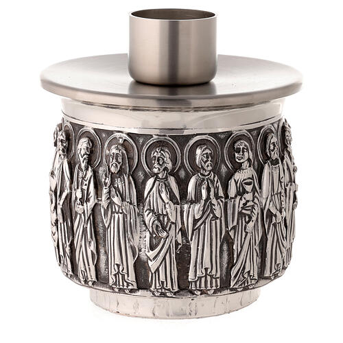 Kerzenständer Molina mit Jesus und Aposteln aus Harz und Messing 5