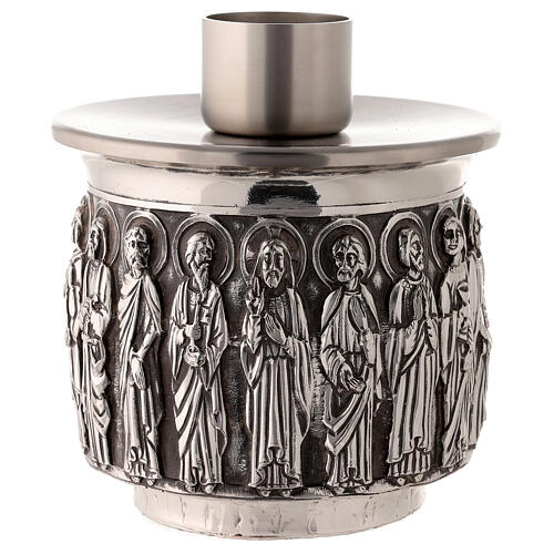 Kerzenständer Molina mit Jesus und Aposteln aus Harz und Messing 6