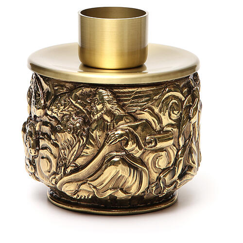 Kerzenhalter Molina aus Resin mit Kerzentülle aus Messing, 5 cm – Evangelisten 1