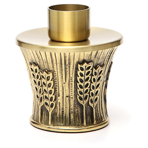 Candeliere Molina ottone dorato spighe 22