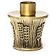 Candeliere Molina ottone dorato spighe s1