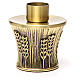 Candeliere Molina ottone dorato spighe s3