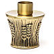 Candeliere Molina ottone dorato spighe s4