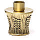 Candeliere Molina ottone dorato spighe s10