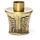Candeliere Molina ottone dorato spighe s12