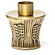 Candeliere Molina ottone dorato spighe s16