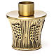 Candeliere Molina ottone dorato spighe s17
