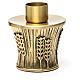 Candeliere Molina ottone dorato spighe s18