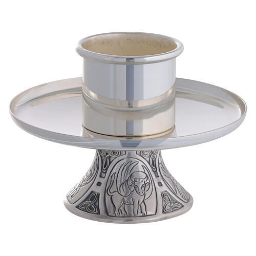 Candeliere Molina in ottone argentato Quattro Evangelisti 1