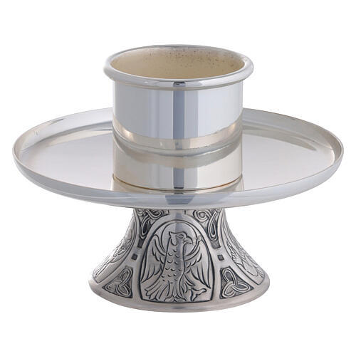 Chandelier by Molina in silver brass with 4 Evangelists 4