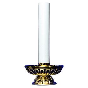 Kerzenhalter aus gegossenem vergoldetem Messing h 7 cm