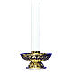 Candlestick in golden cast brass measuring 7cm s1