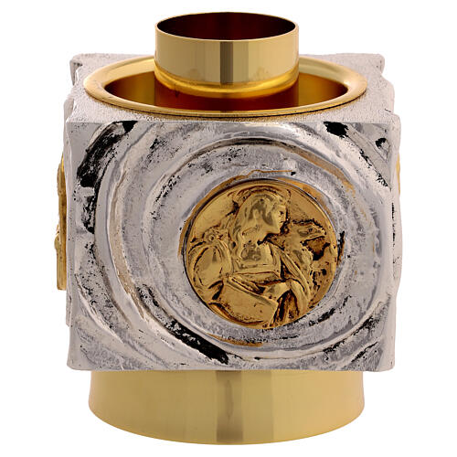 Chandelier en laiton moulé bicolore 9x9x9 cm 4