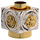Candeliere di ottone fuso bicolore 9x9x9 cm s1