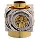 Candeliere di ottone fuso bicolore 9x9x9 cm s3