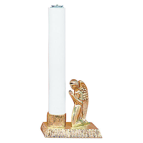 Altar Kerzenhalter betende Engel Messing 13x18x8cm 1