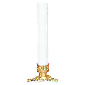 Candlestick in golden cast brass 6cm
