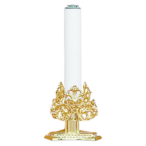 Altar Kerzenhalter Messing Blumen Dekorationen 13cm 1