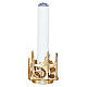Stylised candelabra in gold cast brass 11cm s1