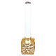 Candlestick in golden cast brass 8.5x8.5x8.5cm s1