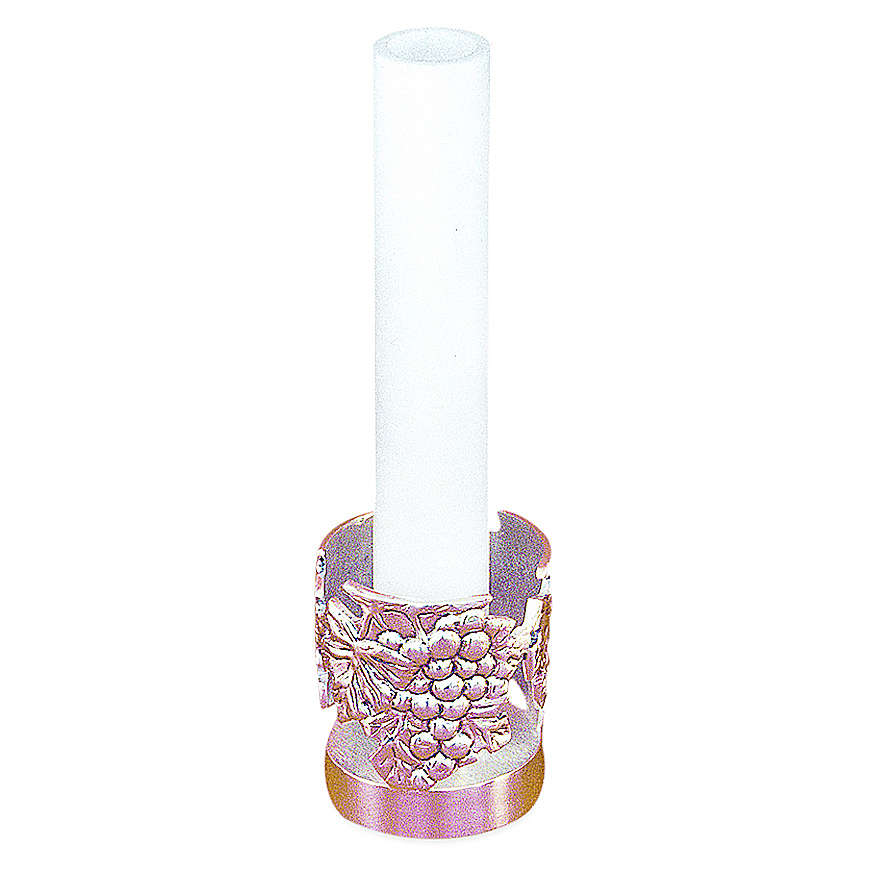 Candelero latón plateado fundido 9 cm | venta online en HOLYART