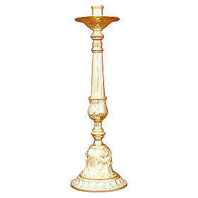 Candlestick in cast brass 40cm