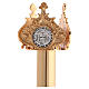 Processional candle in gold cast brass 54cm s2