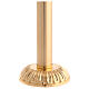 Processional candle in gold cast brass 54cm s3