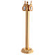 Processional candle in gold cast brass 54cm s5