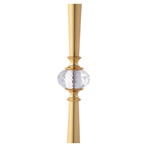 Standleuchter Messing Kristall Knoten 57cm 3