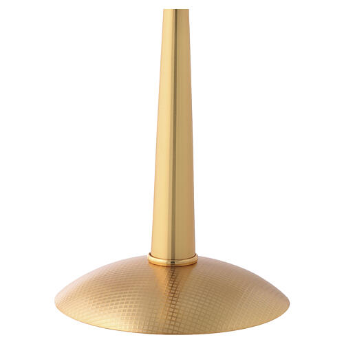 Candeliere processionale ottone nodo cristallo h 57 cm 4