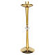 Candeliere processionale ottone nodo cristallo h 57 cm s1