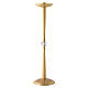 Candeliere processionale ottone nodo cristallo h 57 cm s1