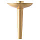 Processional candle in cast brass with knop in crystal 57cm s2