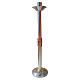 Candeliere processionale 4 Evangelisti ottone bicolore h 60 cm s1