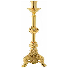 Candle holder 50 cm in gold brass