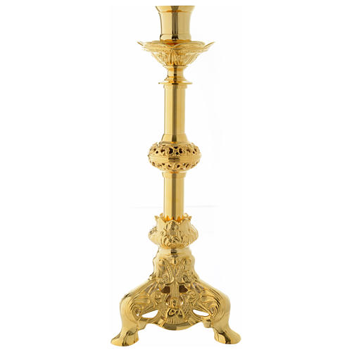 Candle holder 50 cm in gold brass 2