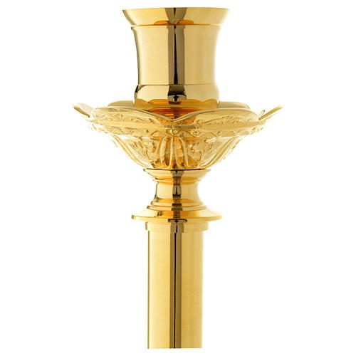 Candle holder 50 cm in gold brass 3