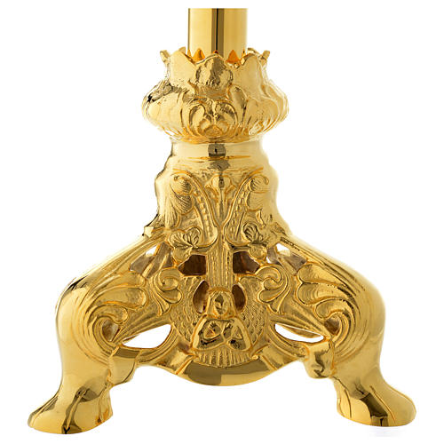Candle holder 50 cm in gold brass 4