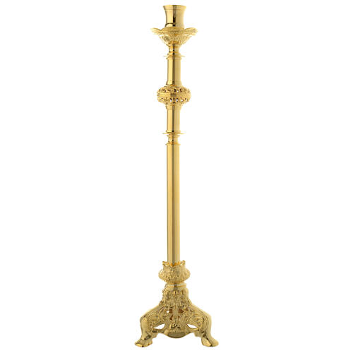 Candle holder 75 cm in gold brass 1