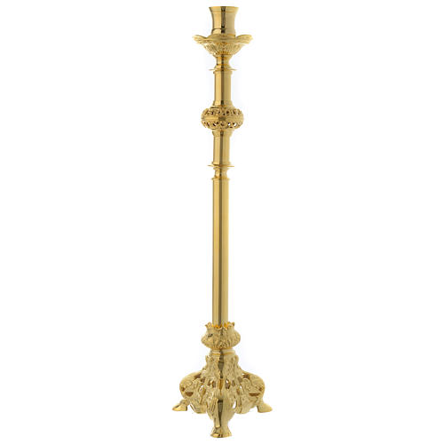 Candle holder 75 cm in gold brass 2