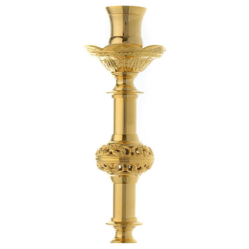 Candle holder 75 cm in gold brass 3